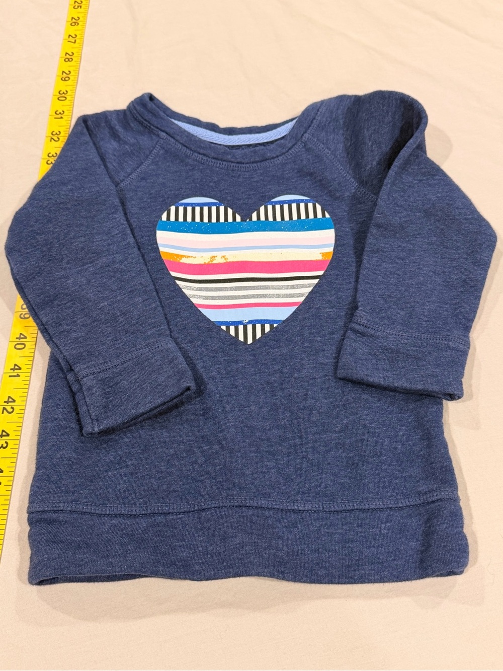 Cat & Jack Navy Blue Heart Stripe Sweatshirt